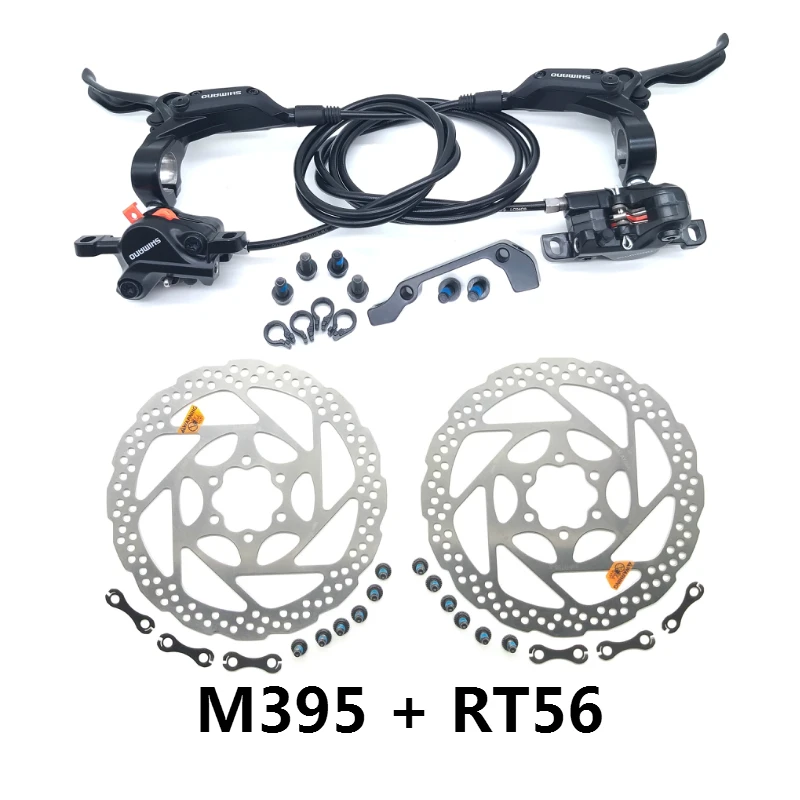 M395 With RT56 ALTUS BR-BL-M395 тормоз велосипед mtb Гидравлический дисковый тормоз набор зажим горный велосипед тормоза HS1 RT20 RT26 роторы - Цвет: M395 With RT56