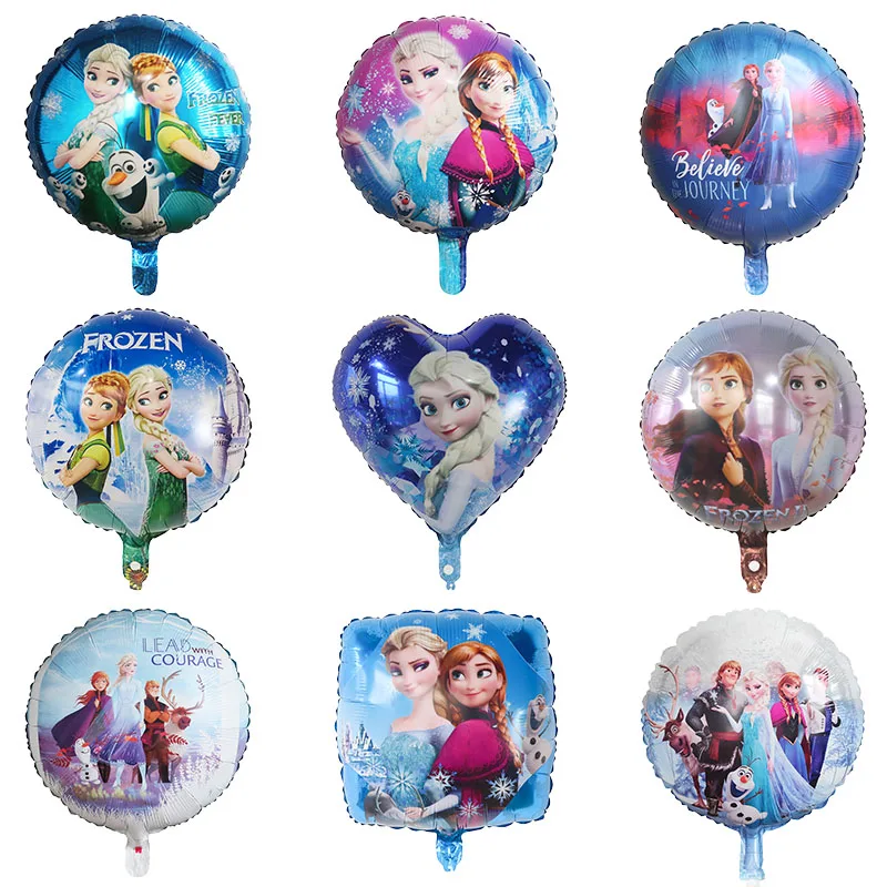 

50Pcs Cartoon Frozen Princess Balloons 18Inch Elsa Anna Olaf Air Globos Baby Shower Birthday Party Decorations Kids Toys Gifts