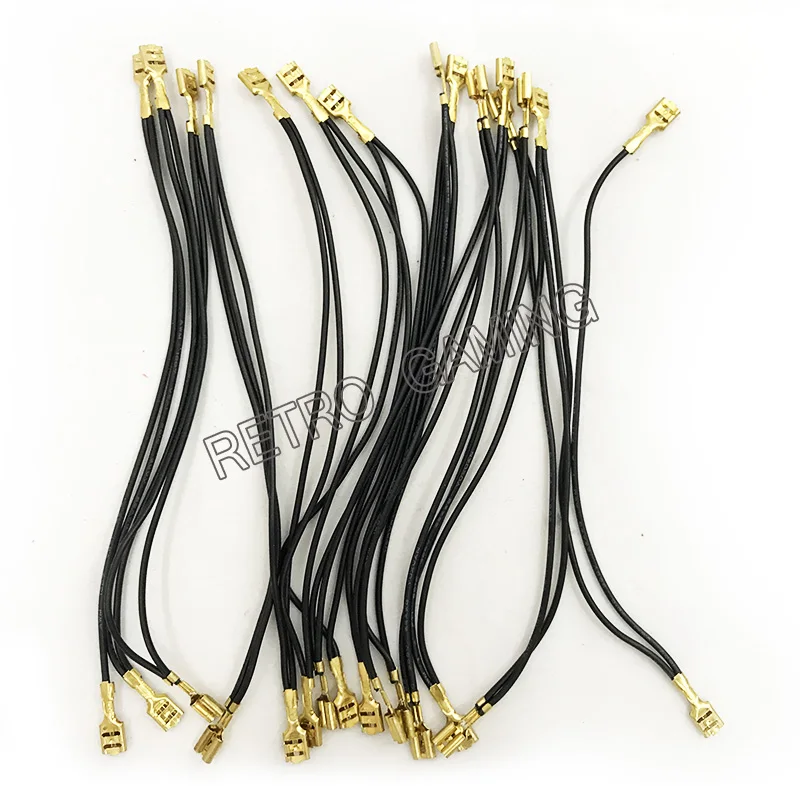 20pcs Daisy Chain Wiring for USB Encoder Connect Button Joystick GND Wires with 1.10 1.87 Terminal Connection Connecting Cable yaskawa servo motor encoder connection wire jzsp cmp02 suitable for sgmgh 09aca61 servo motor feedback cable
