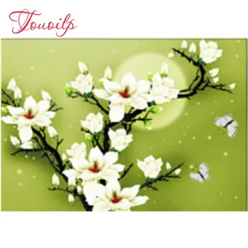 

diamant peinture clair de lune Magnolia diamants broderie point de croix Kits diamant mosaïque décoration de la maison