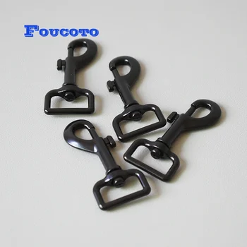 

100 pcs/lot Metal swivel lobster clasp snap hook 25mm webbing seat belt buckles paracord chain backpack DIY dog leash rope parts