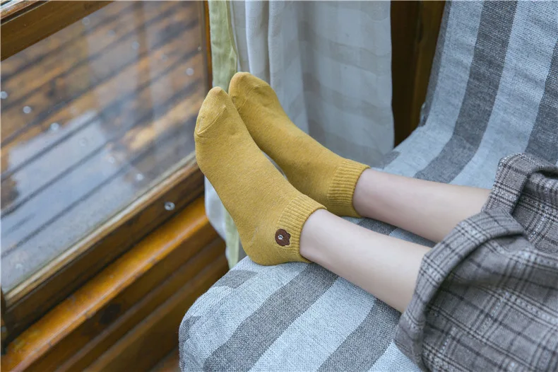 Socks Women's Spring And Summer New Style No-show Socks WOMEN'S Socks Comfortable Breathable Colorful String Bear No-show Socks