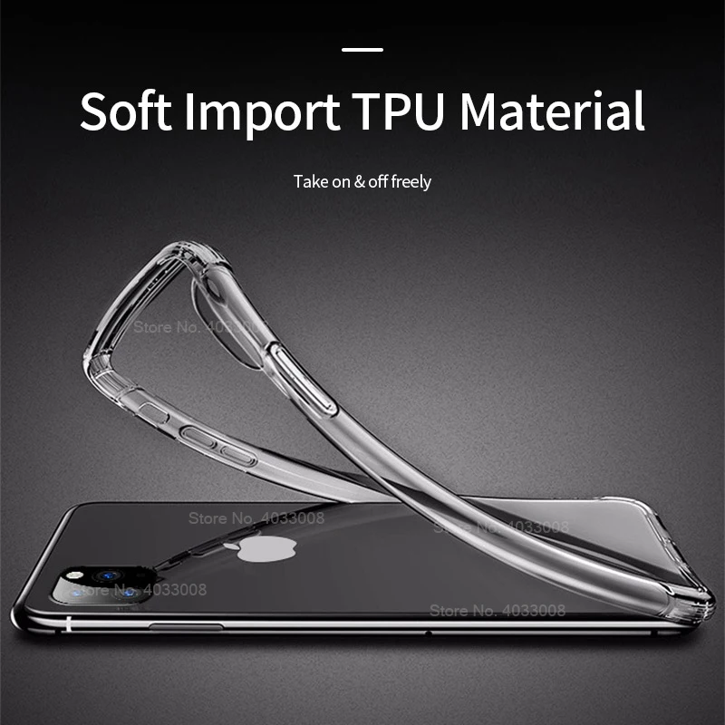 Мягкий прозрачный силиконовый чехол для iPhone 12 11 Pro Max SE 2020 противоударный из ТПУ XR X