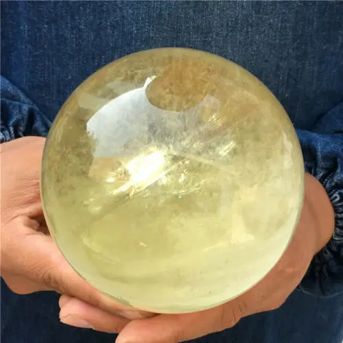 3.9lb натуральный дымчатый желтый кристалл кварцевый шар лечение рейки