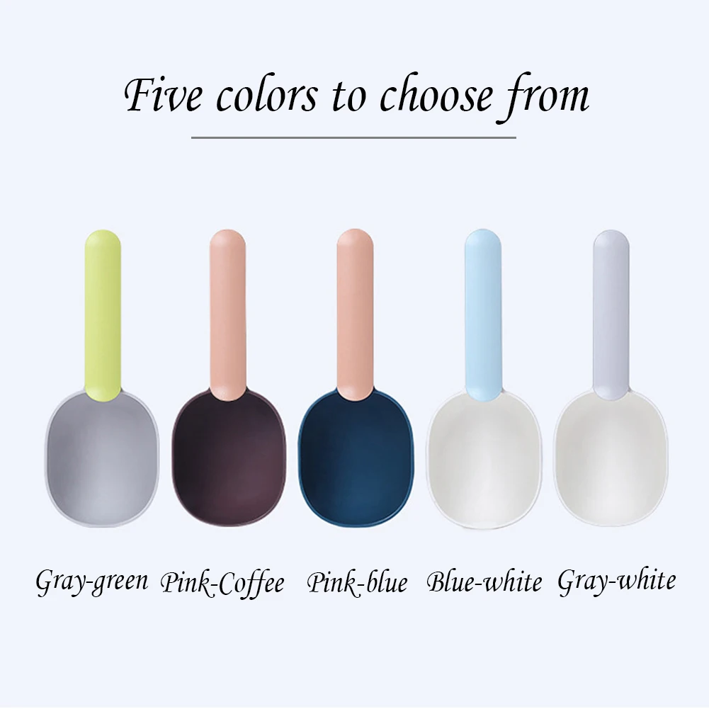 

Pet Cat Dog Food Shovel Mutli-function Feeding Scoop Spoon with Sealing Bag Clip Creative Measuring Cup
