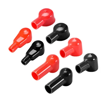 

uxcell Uxcell 1/2/5Pairs Battery Terminal Insulating Rubber Protector Covers for 16-25mm Terminal 11-12mm Cable Red Black