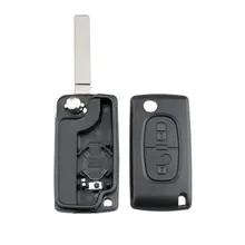 01A Past Citroen C3 Vervanging 2 Knop Afstandsbediening Sleutelhanger Shell Case Ce0536 Va2 Sleutelhanger Case Shell Cover Sleutel protector