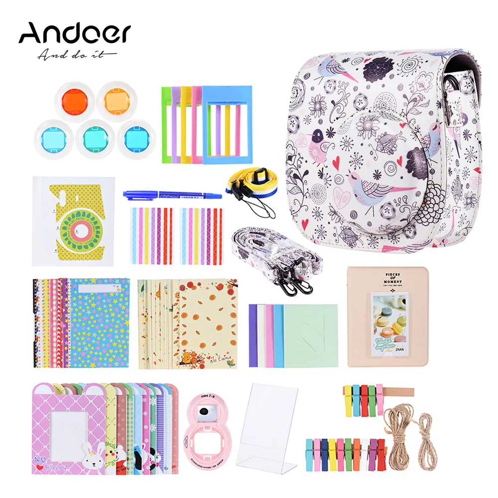 Andoer PU защитный чехол для камеры, сумка для Fujifilm Instax Mini 8 8+ 8s 9, сумка для камеры Instax, защитная сумка, новинка, высокое качество - Цвет: Option 9