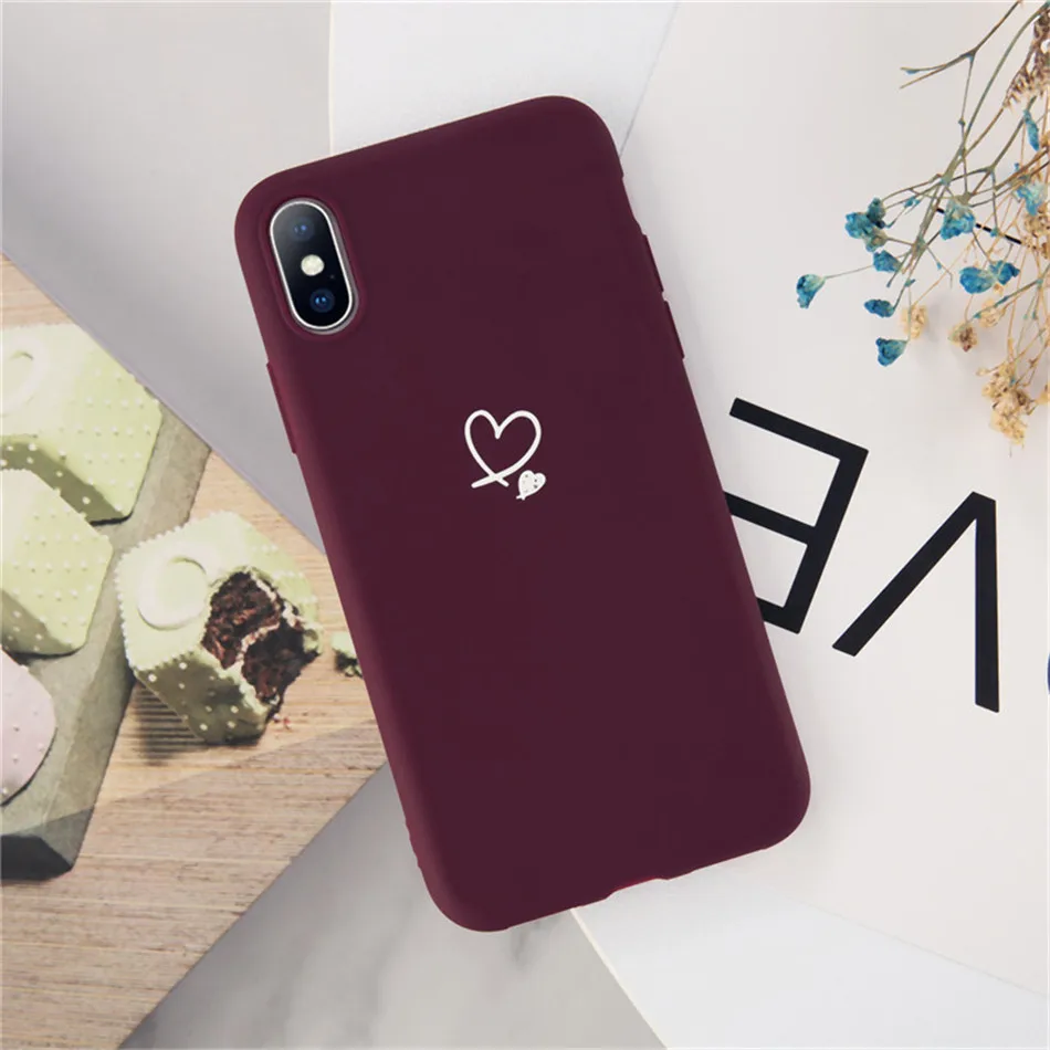 Kowkaka лаконичные «любящее сердце» чехол для телефона для iPhone 11 Pro Max XS Max XR X, 8, 7, 6, 6 S, Plus, модный TPU пара задняя крышка популярный чехол