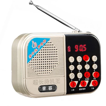

Portable FM Radio Receiver Mini Audio Card Speaker Long Standy Music MP3 Player Support TF Card U Disk With 3.5mm Jack