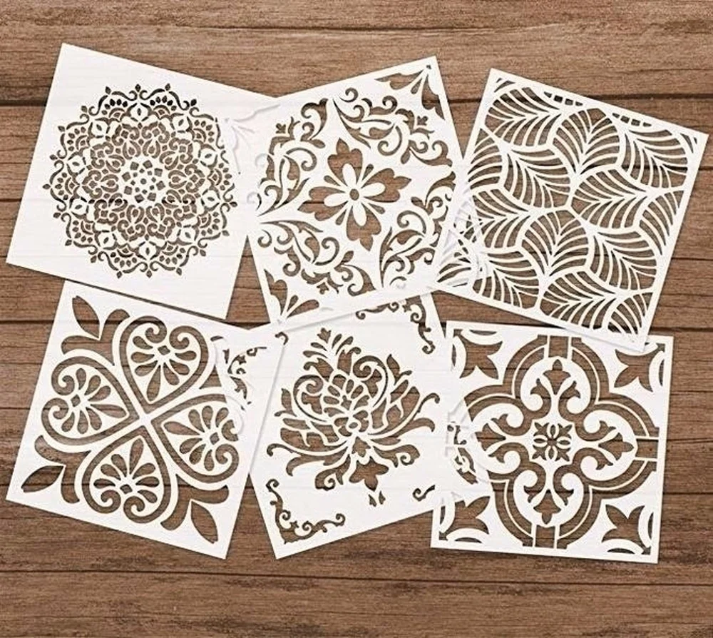 15 см DIY ремесла мандалы трафареты для краски по дереву настенное искусство