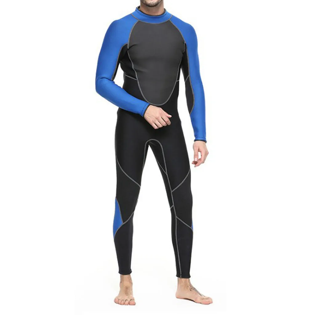 Mens 3mm Neoprene Surf Suit Back Zip Full Wetsuit Sports Skins Suit Wetsuits for Kayaking Snorkeling Scuba Diving 