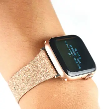 

Shiny Glitter Power Leather Bling Luxury Band Wristwatch Bracelet Strap for Apple Watch Series 3/2/1 38 42mm