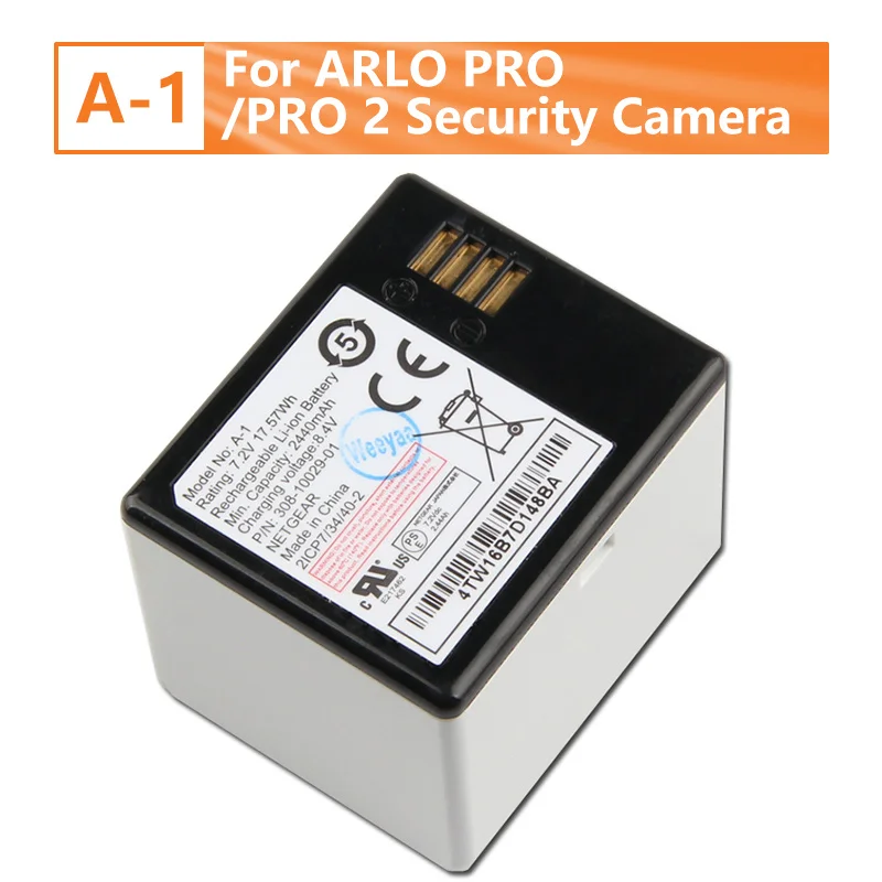 Оригинальная запасная батарея A-1 для ARLO PRO /PRO 2 камеры безопасности VMA4400 VMS4230P NETGEAR