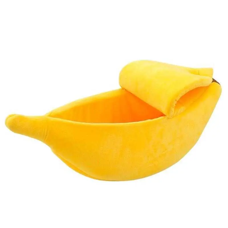 Banana Cat Pet Bed Dog Bed House Mat Durable Cozy Cute Cushion Basket Soft Warm Funny