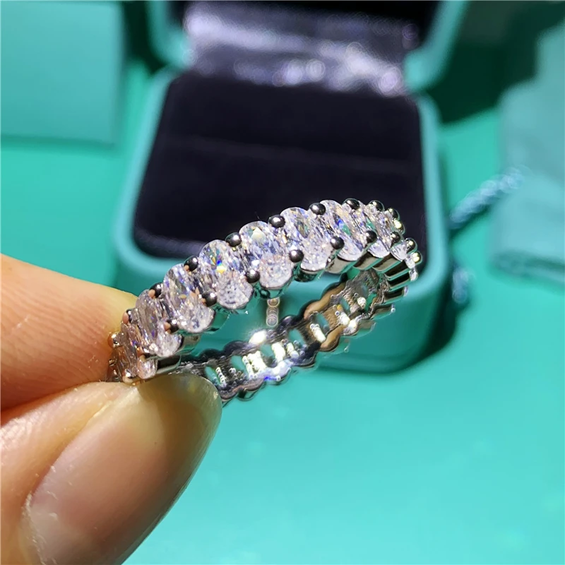 14 видов стилей кольцо Eternity Promise AAAAA Cz стерлингового серебра 925 обручальные кольца для мужчин и женщин ювелирные изделия подарок - Цвет основного камня: style 3