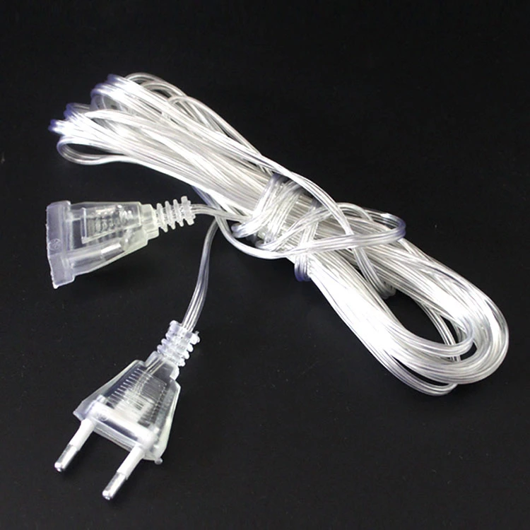 

5M LED Curtain Fairy Christmas String Light Power Extension Cable EU US Plug Extender Wire For Garland Wedding Party Lamp Decor