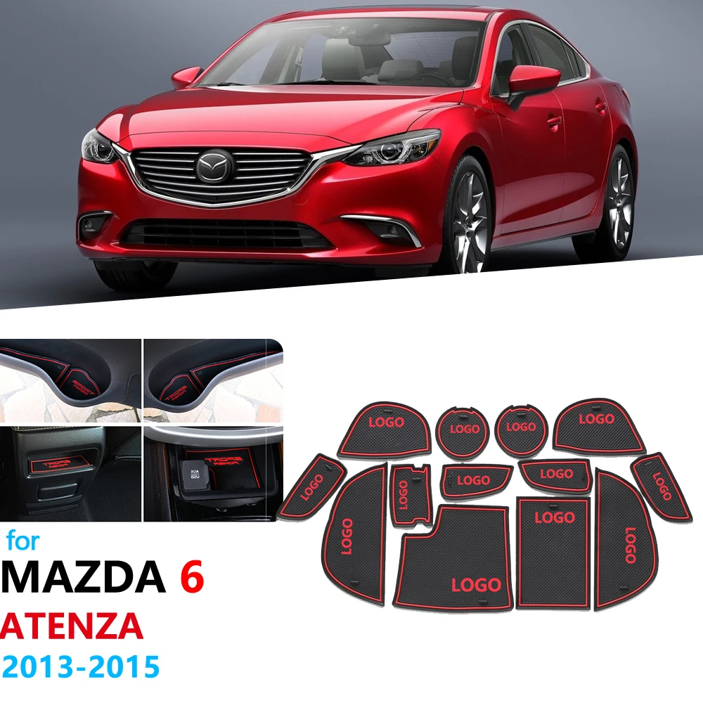 Противоскользящие резиновые ворота слот чашки коврик для Mazda 6 2013 GJ Atenza dzda6 pre-Facelift вагон, седан Coaster автомобильные аксессуары