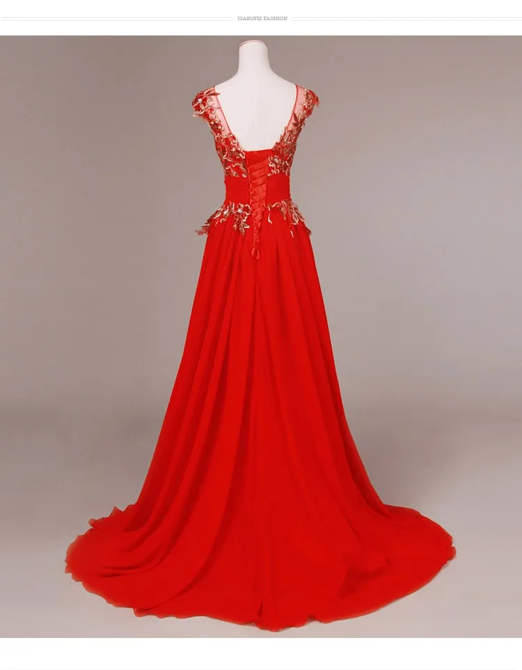 Вечерние платья с аппликацией, vestido de festa renda vestido longo, Сексуальное Красное Длинное торжественное платье, вечернее платье для мамы невесты