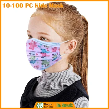 

5-50 PCS Kids Children's máscara Disposable Face masques 3ply Ear Loop Face Masks Cover Protect Unisex Dustproof mascarillas