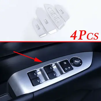 

4pcs Chrome Parts Fit For Mazda CX5 CX-5 KF 2017 2018 2019 Door Armrest Window Lift Switch Cover Protect Accessories Trim