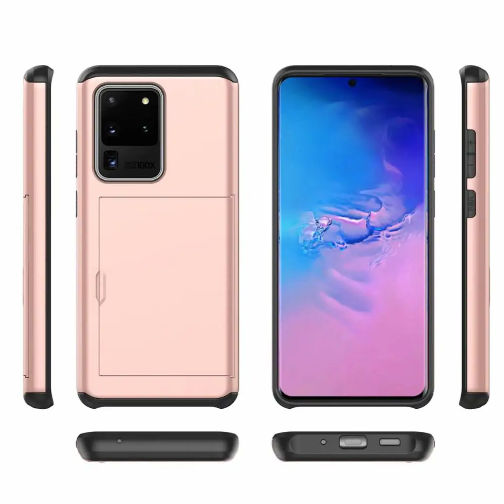 Карманный ударопрочный чехол для телефона с отделением карт Galaxy S20 Ultra S9 S10 5G Note8