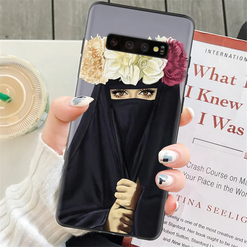 Черная крышка для samsung Galaxy S8 S9 S10 S7 край S10E A40 A50 A70 Note 8, 9, 10, J4 J6 плюс A6 A7 A8 ТПУ короны для девочек глаза чехол - Цвет: msl2baih
