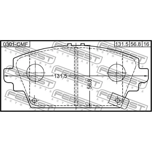 Колодки пер. HONDA ACCORD CL# 2002-2008 FEBEST 0301-CMF
