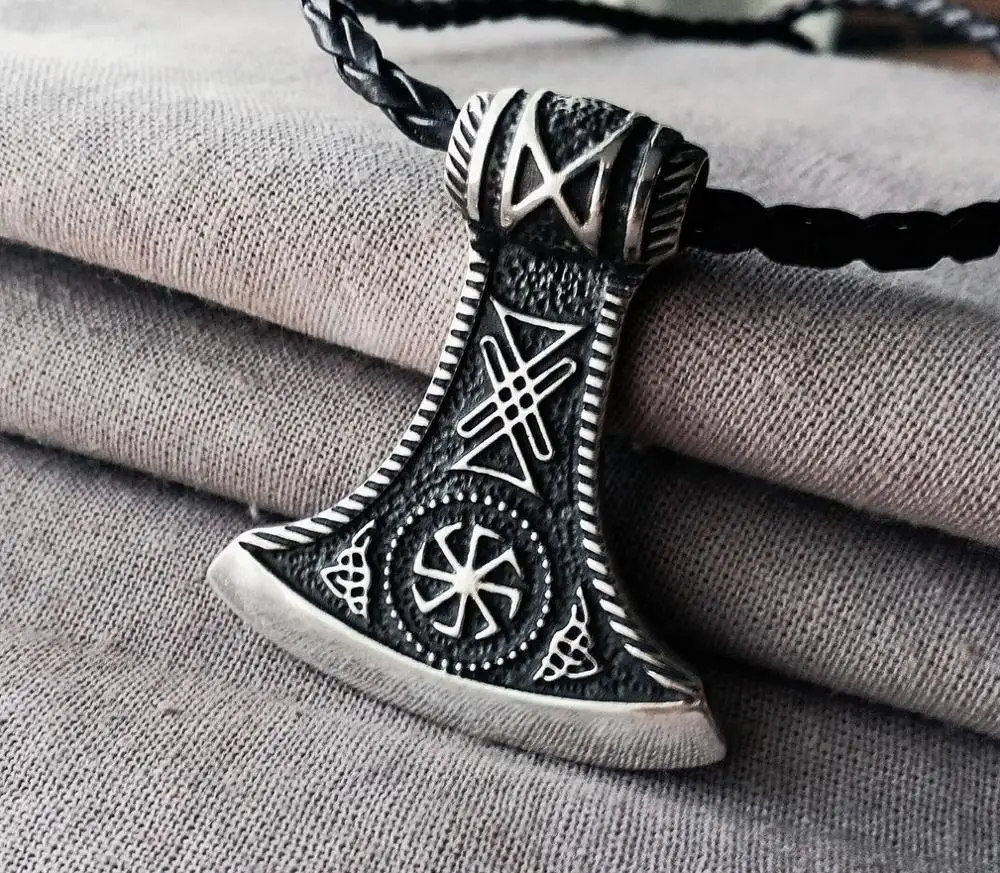 Pagan Perun Axe Rune Viking подвеска ожерелье|Ожерелья с подвеской| |