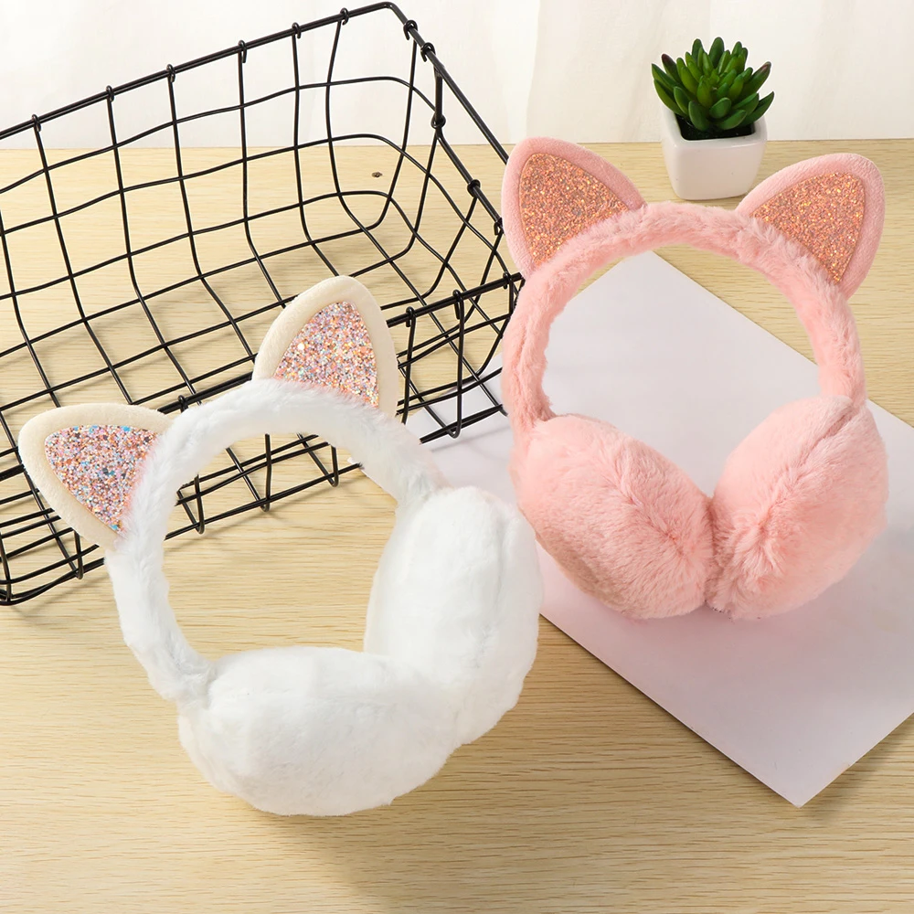 New Winter Warm Earmuffs For Women Girls Cat Ears Cat Ear Ear Warmers