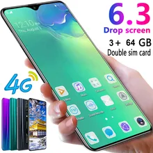 RINO, десять ядер, 6,3 дюймов, дроп-экран, Android 9,1, 3G+ 64G, gps, 4G, LTE, смартфон, смартфон, модный, многофункциональный, смартфон