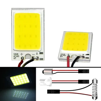 

Lamp-on-Board (COB) 18 Lamp Automotive LED Dome Car Reading Double T10 BA9S