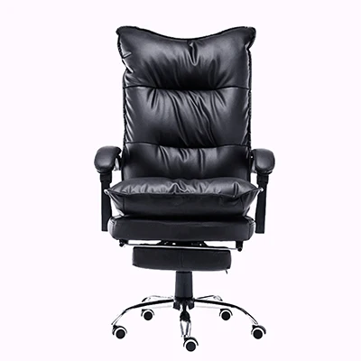 Высокое качество офисное кресло руководителя эргономичное компьютерное игровое кресло-стул для кафе домашний шезлонг - Цвет: black with footrest