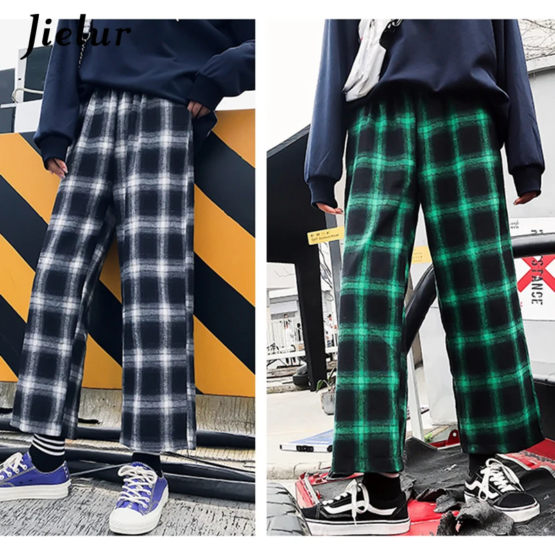 Jielur Ulzzang корейские женские брюки 2020 Harajuku Хип хоп хипстерские свободные широкие