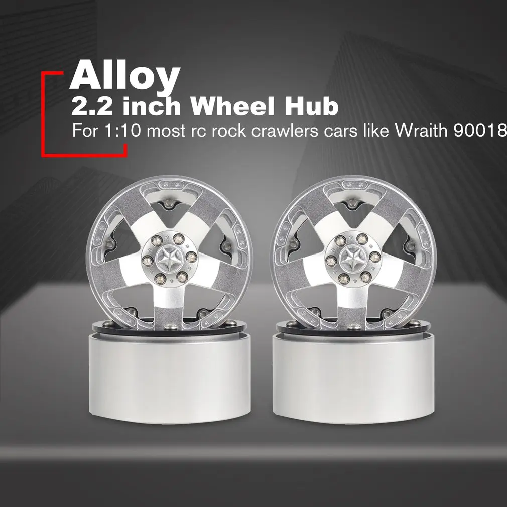

4PCS RC 1:10 Rock Crawler Alloy Wheels Rims 2.2 inch Beadlock Wheel for Axial SCX10 RR10 Wraith 90048 90018 Traxxas TRX4 Wheels