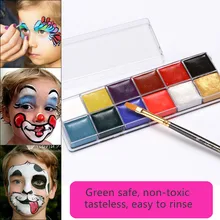 12 цветов, краска для лица, боди-арт, краска для тела, масляная краска, тату, макияж, косметическая краска для тела, для Хэллоуина, вечерние