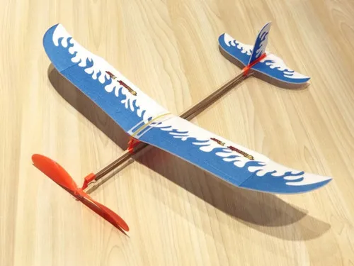 

Single-Wing Airplane Model Airplane Rubber Band Power Model Thunderbird Men's DIY Non-