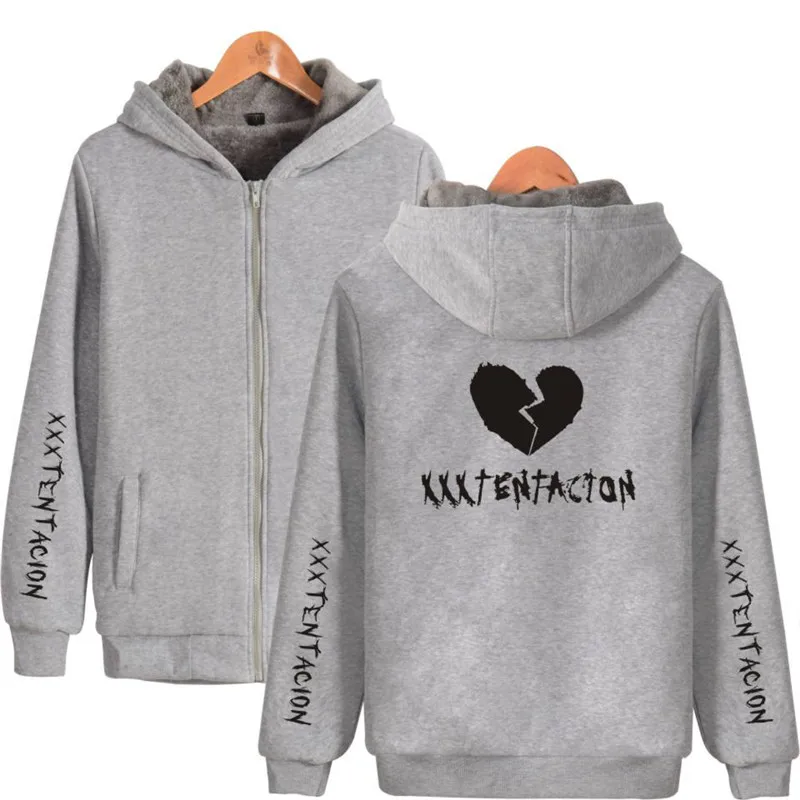 R.I.P. Xxxtentacion толстый хлопок толстовки на молнии Толстовка для мужчин женщин пальто Xxxtentacion повседневное clothes