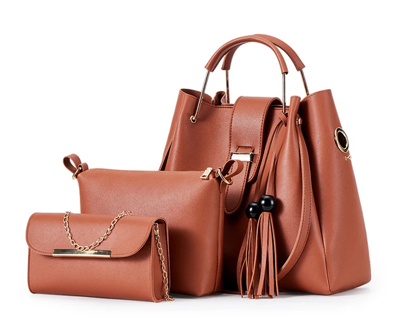 SWDF женские сумки высокого качества из трех предметов модная сумка-мессенджер с кисточками на одно плечо, вместительная сумка для мамы и детский рюкзак