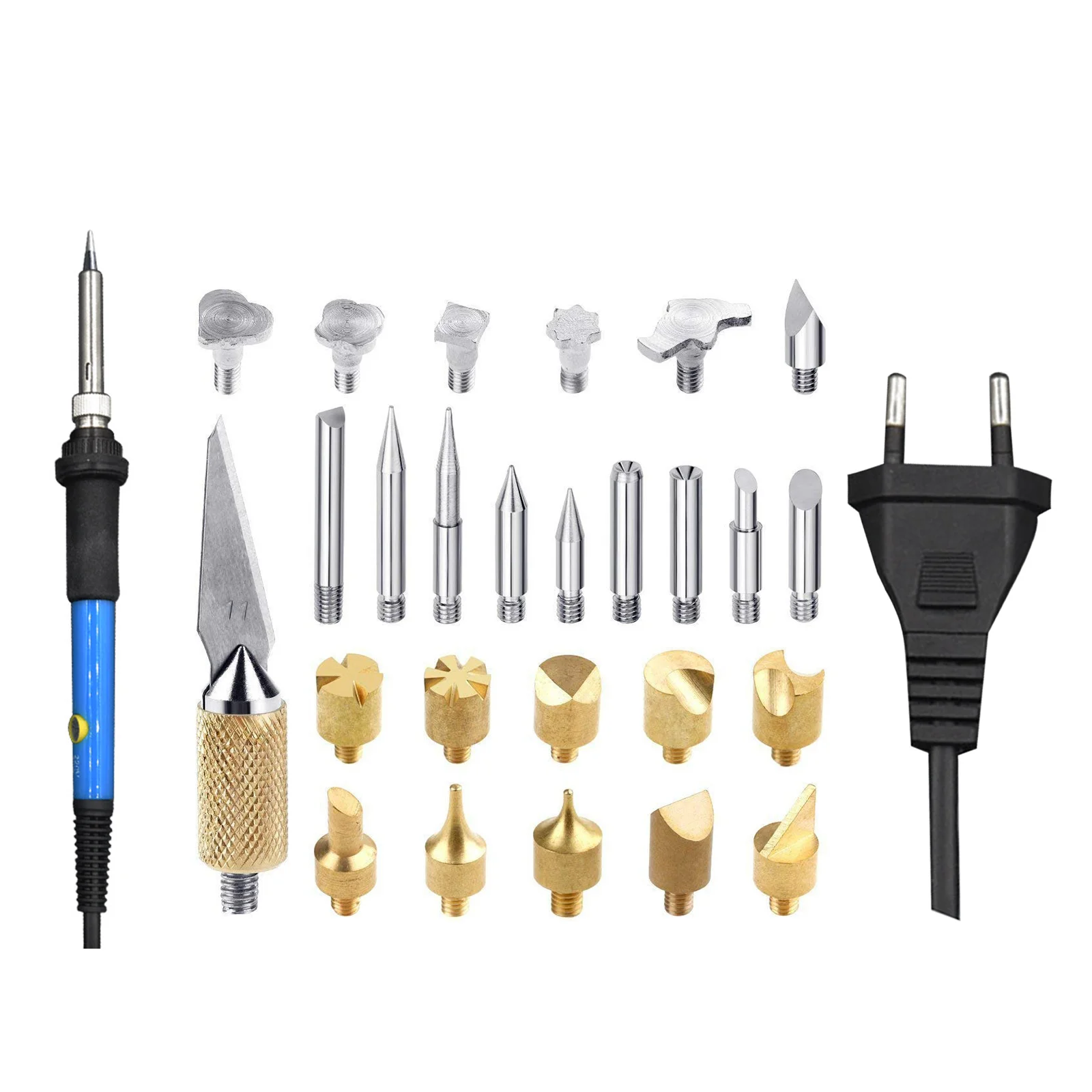 

High Quality 37pcs Multifunction Durable Engraving Pen Wood Burning Kit Electric Soldering Iron Pyrography Tool Craft Set