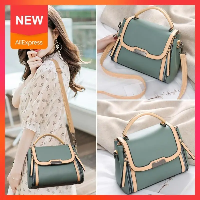 2020 PU Leather Handbags Women Designer Shoulder Bag Ladies Patchwork