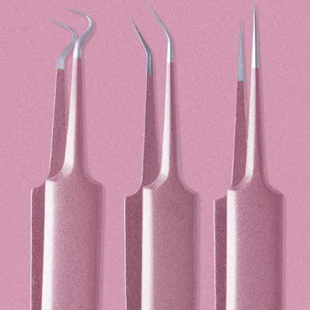 

Hot Selling Stainless Steel Practical Splinter Acne Clip Household Solid Color Splinter Acne Clip to Acne Blackhead Clip Tweezer