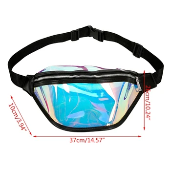 

Laser Clear Fanny Pack for Women Summer Transparent Beach Bum Waist Bag 23GE