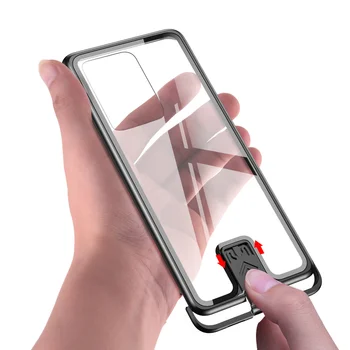 

Metal Bumper Case for Samsung S20 Ultra S10 Plus Etui HD Tempered Glass Back Cover for Samsung Note 10 S20 Plus Slim Frameless
