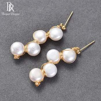 

Bague Ringen Trendy Long Silver 925 Jewelry Drop Earrings for Women Chic Freshwater Pearl Earrings for Anniversary Female Gifts