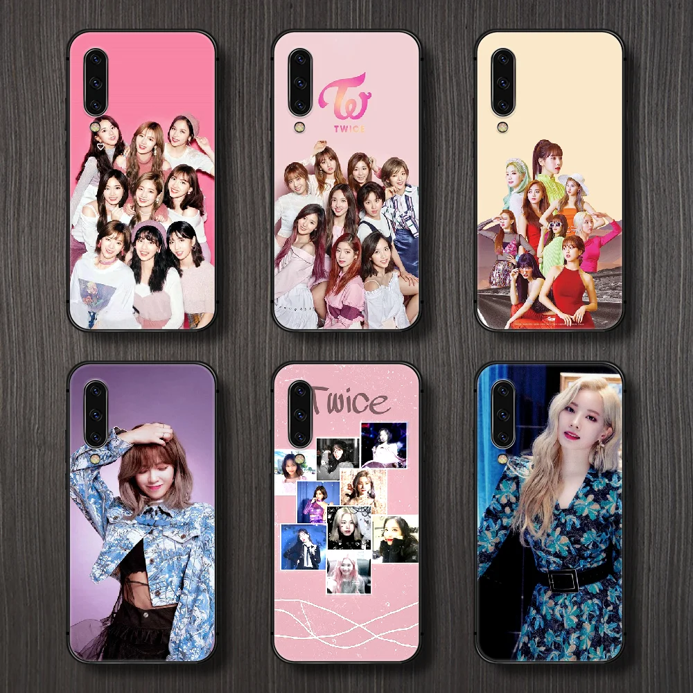 Дважды KPOP чехол для телефона Samsung Galaxy A10 A20 A30 E A40 A50 A51 A70 A71 J-5-6-7-8-S черный Prime