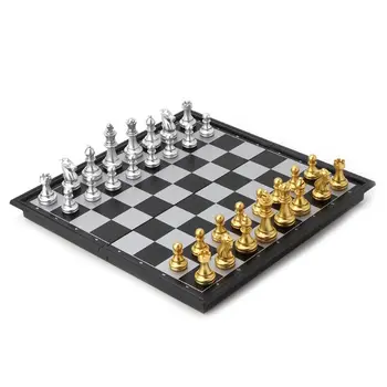 

Portable Chess Folding Magnetic Plastic Chessboard Board Game For Kids And Adult