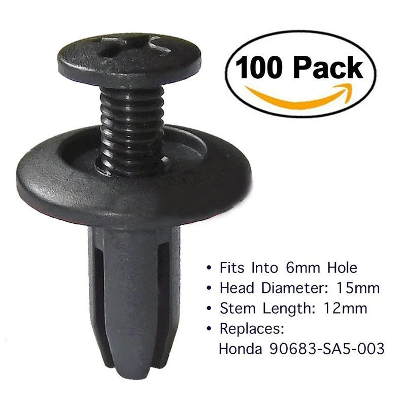 Tusk Replacement Fender Rivets 6mm Screw Style 10 pack 
