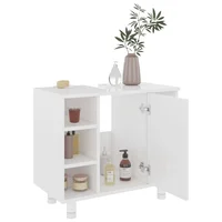 Bathroom Cabinet Glossy White 60X32X53.5 CM Chipboard 3