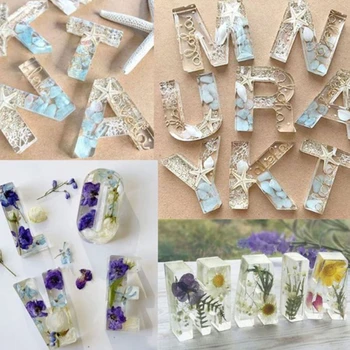 

1 Set Crystal Epoxy Resin Mold Alphabet Letter Number Pendants Casting Silicone Mould DIY Crafts Jewelry Making Tools